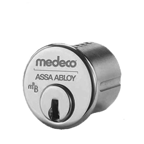 Medeco - 100100 - 5-Pin - 1" Rim Cylinder Z02 Adams Rite Cam - 04 Sky Keyway Sub-Assembled - 26 - Satin Chrome - Grade 1 Medeco - 100100 - 5-Pin - 1" Rim Cylinder Z02 Adams Rite Cam - 04 Sky Keyway Sub-Assembled - 26 - Satin Chrome - Grade 1