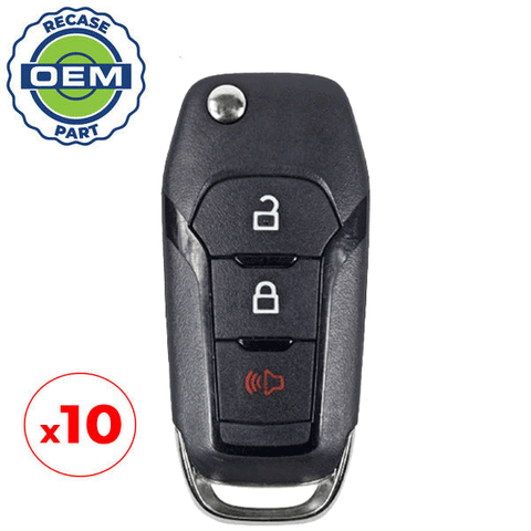 10 x 2015-2019 Ford / 3-Button Flip Key / PN: 164-R8130 / N5F-A08TAA (OEM Recase) 10 x 2015-2019 Ford / 3-Button Flip Key / PN: 164-R8130 / N5F-A08TAA (OEM Recase)