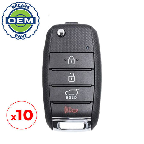 10 x 2015-2019 Kia Sedona / 4-Button Flip Key / PN: 95430-A9100 / TQ8-RKE-4F19 (OEM Recase) 10 x 2015-2019 Kia Sedona / 4-Button Flip Key / PN: 95430-A9100 / TQ8-RKE-4F19 (OEM Recase)