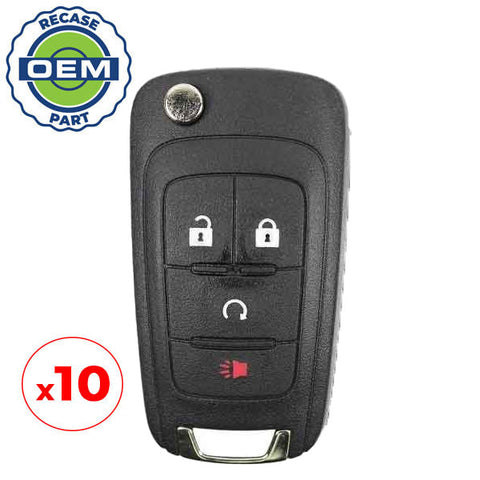 10 x 2012-2019 Chevrolet Sonic / 4-Button Remote Flip Key / PN: 13584829 / KR55WK50073 (OEM Recase) 10 x 2012-2019 Chevrolet Sonic / 4-Button Remote Flip Key / PN: 13584829 / KR55WK50073 (OEM Recase)