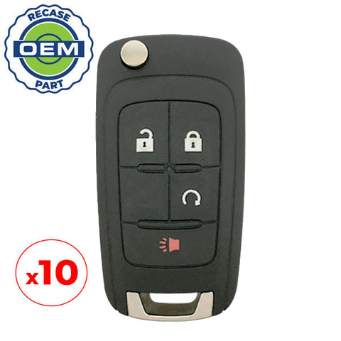 10 x 2010-2019 Chevrolet GM / 4-Button Flip Key HS / PN: 20835404 / OHT0106051 (OEM Recase) 10 x 2010-2019 Chevrolet GM / 4-Button Flip Key HS / PN: 20835404 / OHT0106051 (OEM Recase)