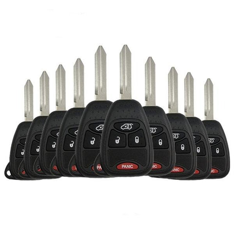 10 x 2004-2018 Chrysler Dodge Jeep / 4-Button Remote Head Key / OHT692427AA (Bundle of 10) 10 x 2004-2018 Chrysler Dodge Jeep / 4-Button Remote Head Key / OHT692427AA (Bundle of 10)