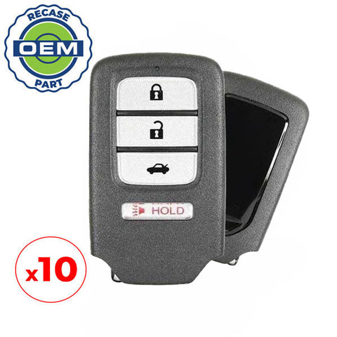 10 x 2017-2020 Honda Civic / 4-Button Smart Key / PN: 72147-TBA-A01 / KR5V2X-V41 (OEM Recase) 10 x 2017-2020 Honda Civic / 4-Button Smart Key / PN: 72147-TBA-A01 / KR5V2X-V41 (OEM Recase)