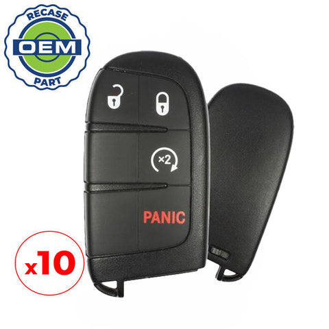 10 x 2011-2020 Dodge Durango Journey / 4-Button Smart Key / PN: 68066350AA / M3N-40821302 (OEM Recase) 10 x 2011-2020 Dodge Durango Journey / 4-Button Smart Key / PN: 68066350AA / M3N-40821302 (OEM Recase)