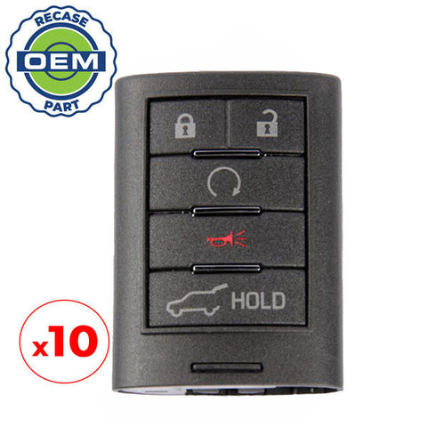 10 x 2013-2014 Cadillac / 5-Button Smart Key / PN: 22865375 / NBG009768T (OEM RECASE) 10 x 2013-2014 Cadillac / 5-Button Smart Key / PN: 22865375 / NBG009768T (OEM RECASE)