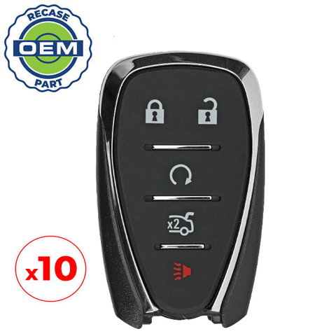 10 x 2016-2019 Chevrolet / 5-Button Smart Key / PN: 13508769 / HYQ4EA (OEM Recase) 10 x 2016-2019 Chevrolet / 5-Button Smart Key / PN: 13508769 / HYQ4EA (OEM Recase)