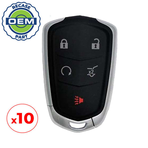 10 x 2020-2023 Cadillac / 5-Button Smart Key / PN: 13522879 / HYQ2ES (OEM Recase) 10 x 2020-2023 Cadillac / 5-Button Smart Key / PN: 13522879 / HYQ2ES (OEM Recase)
