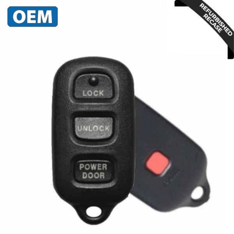 1999-2003 Toyota Sienna 3-Button Keyless Entry Remote PN 89742-08050 GQ43VT14T (OEM Recase) 1999-2003 Toyota Sienna 3-Button Keyless Entry Remote PN 89742-08050 GQ43VT14T (OEM Recase)