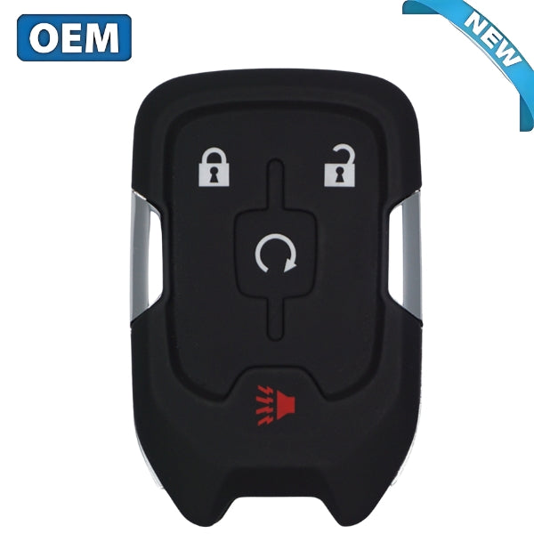 OEM Smart Key Remote for 2023-2024 GMC Terrain with 4-button configuration and sleek black design. OEM Smart Key Remote for 2023-2024 GMC Terrain with 4-button configuration and sleek black design.