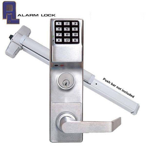 Alarm Lock Trilogy - ETDLNS1G - Networx Panic Exit Trim Keypad Digital Lock w/ Audit Trail - Von Duprin 9900 Prep - Satin Chrome Alarm Lock Trilogy - ETDLNS1G - Networx Panic Exit Trim Keypad Digital Lock w/ Audit Trail - Von Duprin 9900 Prep - Satin Chrome
