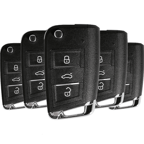 5 x MQB Style 3-Button Universal Flip Key w/ Proximity Function for VVDI Key Tool (Xhorse) (BUNDLE of 5) 5 x MQB Style 3-Button Universal Flip Key w/ Proximity Function for VVDI Key Tool (Xhorse) (BUNDLE of 5)