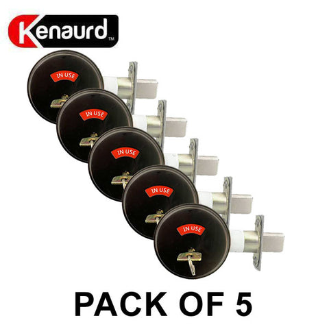 5 x Premium Commercial Privacy Indicator Deadbolt – 10B – Oil Rubbed Bronze – Grade 2 (Pack of 5) 5 x Premium Commercial Privacy Indicator Deadbolt – 10B – Oil Rubbed Bronze – Grade 2 (Pack of 5)