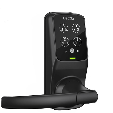 Lockly - PGD628FMB - Secure PLUS Fingerprint Biometric Electronic Latch Lever Set - Keypad-Bluetooth App Controlled - Matte Black Lockly - PGD628FMB - Secure PLUS Fingerprint Biometric Electronic Latch Lever Set - Keypad-Bluetooth App Controlled - Matte Black