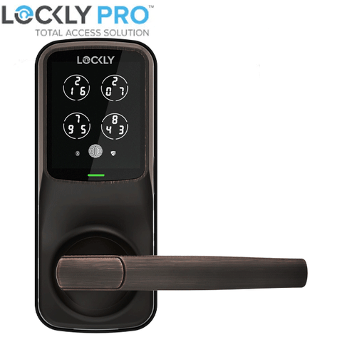 Lockly - PGD628FVB - Secure PLUS Fingerprint Biometric Electronic Latch Lever Set - Keypad - Bluetooth App Controlled - Venetian Bronze Lockly - PGD628FVB - Secure PLUS Fingerprint Biometric Electronic Latch Lever Set - Keypad - Bluetooth App Controlled - Venetian Bronze