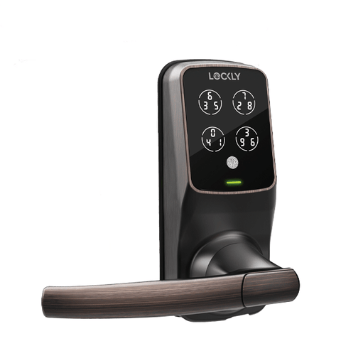 Lockly - PGD628FVB - Secure PLUS Fingerprint Biometric Electronic Latch Lever Set - Keypad - Bluetooth App Controlled - Venetian Bronze Lockly - PGD628FVB - Secure PLUS Fingerprint Biometric Electronic Latch Lever Set - Keypad - Bluetooth App Controlled - Venetian Bronze