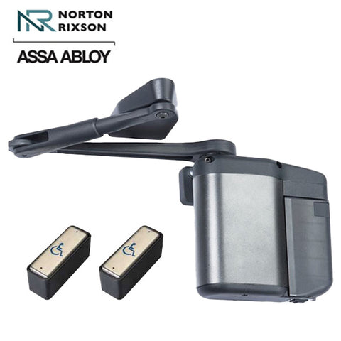 Norton - 5831 - Regenerative Door Operator ADAEZ PRO Kit - Push Side - Aluminum - Push Buttons - Grade 1 (Square / Narrow Style Buttons) Norton - 5831 - Regenerative Door Operator ADAEZ PRO Kit - Push Side - Aluminum - Push Buttons - Grade 1 (Square / Narrow Style Buttons)