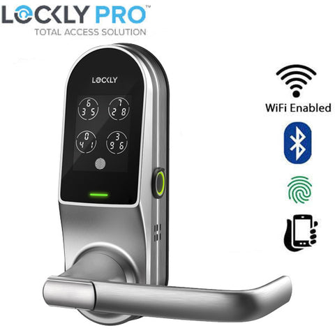 Lockly Guard - LATCH 679L - Lever Latch Smart Lock -Wi-Fi-Bluetooth App Controlled - Fingerprint Reader - Touchscreen Keypad - Key Override - Mifare RFID - Optional Finish Lockly Guard - LATCH 679L - Lever Latch Smart Lock -Wi-Fi-Bluetooth App Controlled - Fingerprint Reader - Touchscreen Keypad - Key Override - Mifare RFID - Optional Finish