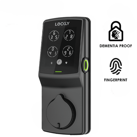 Lockly - PGD728FKMB - Dementia Proof Secure PLUS - Fingerprint Biometric Electronic Deadbolt - Bluetooth App Controlled - Optional Finish Lockly - PGD728FKMB - Dementia Proof Secure PLUS - Fingerprint Biometric Electronic Deadbolt - Bluetooth App Controlled - Optional Finish