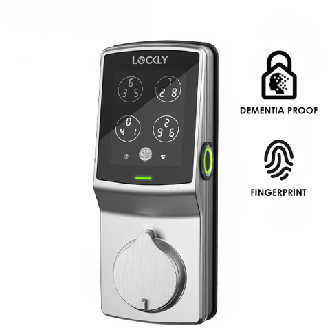 Lockly - PGD728FKMB - Dementia Proof Secure PLUS - Fingerprint Biometric Electronic Deadbolt - Bluetooth App Controlled - Optional Finish Lockly - PGD728FKMB - Dementia Proof Secure PLUS - Fingerprint Biometric Electronic Deadbolt - Bluetooth App Controlled - Optional Finish