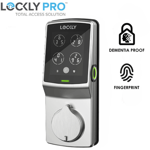 Lockly - PGD728FKMB - Dementia Proof Secure PLUS - Fingerprint Biometric Electronic Deadbolt - Bluetooth App Controlled - Optional Finish Lockly - PGD728FKMB - Dementia Proof Secure PLUS - Fingerprint Biometric Electronic Deadbolt - Bluetooth App Controlled - Optional Finish