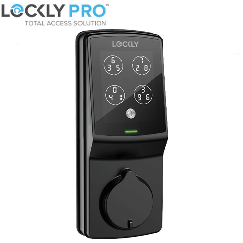 Lockly - PGD728FMB - Secure PLUS Fingerprint Biometric Electronic Deadbolt - Keypad - Bluetooth App Controlled - Matte Black Lockly - PGD728FMB - Secure PLUS Fingerprint Biometric Electronic Deadbolt - Keypad - Bluetooth App Controlled - Matte Black