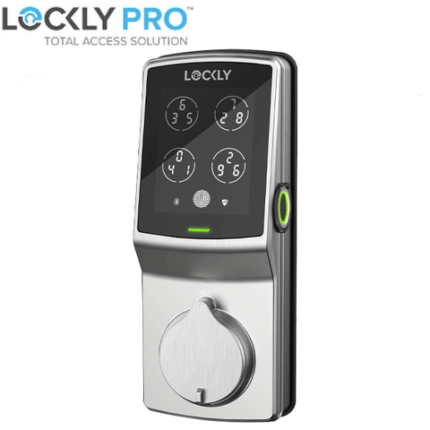 Lockly - PGD728FSN - Secure PLUS Fingerprint Biometric Electronic Deadbolt - Keypad-Bluetooth App Controlled - Satin Nickel Lockly - PGD728FSN - Secure PLUS Fingerprint Biometric Electronic Deadbolt - Keypad-Bluetooth App Controlled - Satin Nickel