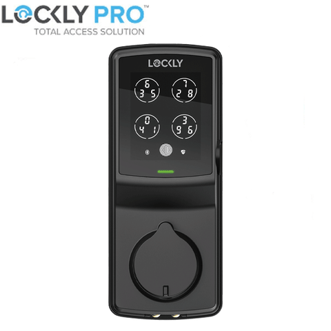Lockly - PGD728WMB - Secure PRO Wi-Fi - Bluetooth App Controlled - Fingerprint Biometric Electronic Deadbolt - Includes Wi-Fi Hub - Matte Black Lockly - PGD728WMB - Secure PRO Wi-Fi - Bluetooth App Controlled - Fingerprint Biometric Electronic Deadbolt - Includes Wi-Fi Hub - Matte Black