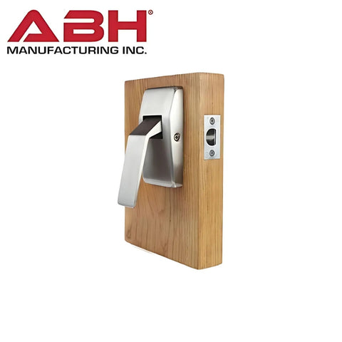 ABH 6830 Series Time-Out Reverse Low Profile Hospital Latch in Satin Stainless Steel Finish, designed for patient privacy and safety with a sleek low-profile design and durable construction. ABH 6830 Series Time-Out Reverse Low Profile Hospital Latch in Satin Stainless Steel Finish, designed for patient privacy and safety with a sleek low-profile design and durable construction.