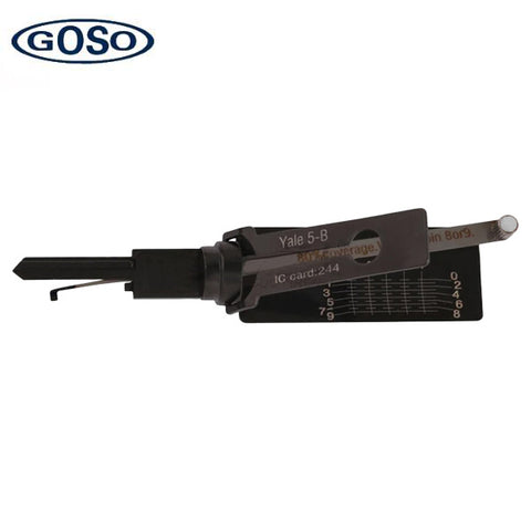 GOSO - AKK Lishi Style 2-in-1 Pick and Decoder - Yale 5B - 5-Pin - European Lock Cylinder GOSO - AKK Lishi Style 2-in-1 Pick and Decoder - Yale 5B - 5-Pin - European Lock Cylinder
