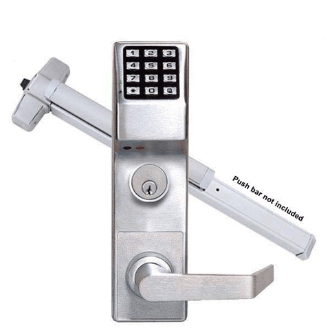 Alarm Lock Trilogy - ETDLNS1G - Networx Panic Exit Trim Keypad Digital Lock w/ Audit Trail - Von Duprin 9900 Prep - Satin Chrome Alarm Lock Trilogy - ETDLNS1G - Networx Panic Exit Trim Keypad Digital Lock w/ Audit Trail - Von Duprin 9900 Prep - Satin Chrome