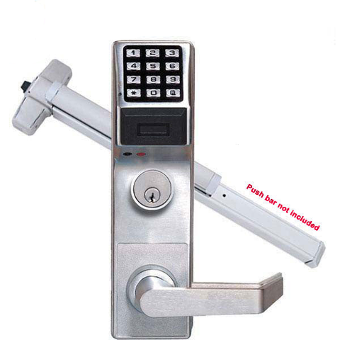 Alarm Lock Trilogy - ETPDLS1G - PROX Panic Exit Trim Keypad Digital Lock w/ Audit Trail - 26D - Satin Chrome Alarm Lock Trilogy - ETPDLS1G - PROX Panic Exit Trim Keypad Digital Lock w/ Audit Trail - 26D - Satin Chrome