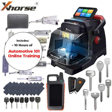 Beginner Cut & Programming Bundle - Dolphin II XP-005L + VVDI Key Tool MAX Pro + Auto 101 On-Demand Training + Keys, Remotes & Lishis Pack Beginner Cut & Programming Bundle - Dolphin II XP-005L + VVDI Key Tool MAX Pro + Auto 101 On-Demand Training + Keys, Remotes & Lishis Pack
