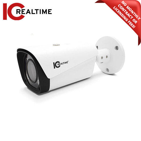 IC Realtime - AVS-B2218Z / 2MP HDAVS Indoor/Outdoor Mid Size Bullet Camera / Varifocal 2.7-12mm Lens (100° - 30°) / 262 Feet Smart IR / 12VDC IC Realtime - AVS-B2218Z / 2MP HDAVS Indoor/Outdoor Mid Size Bullet Camera / Varifocal 2.7-12mm Lens (100° - 30°) / 262 Feet Smart IR / 12VDC