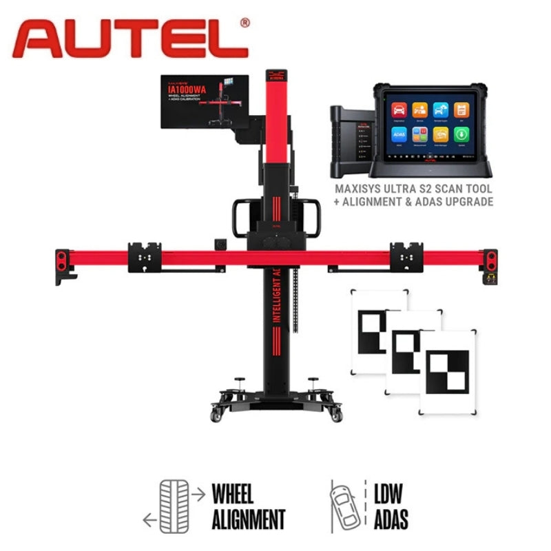 Autel - IA1000 Automated Wheel Alignment and ADAS System with LDW & MaxiSYS Ultra S2 Diagnostics Tablet Autel - IA1000 Automated Wheel Alignment and ADAS System with LDW & MaxiSYS Ultra S2 Diagnostics Tablet