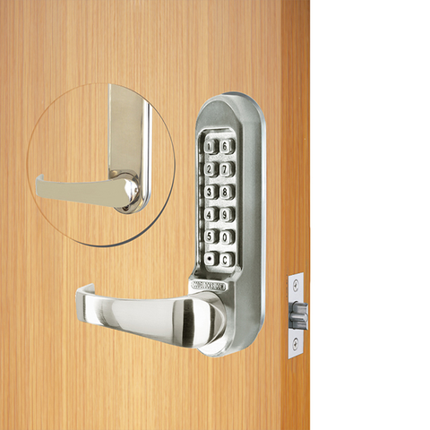 CodeLocks - CL515 - Mechanical Lock - Heavy Duty - Optional Backset - Tubular Latch Bolt - Passage Function - Stainless Steel CodeLocks - CL515 - Mechanical Lock - Heavy Duty - Optional Backset - Tubular Latch Bolt - Passage Function - Stainless Steel