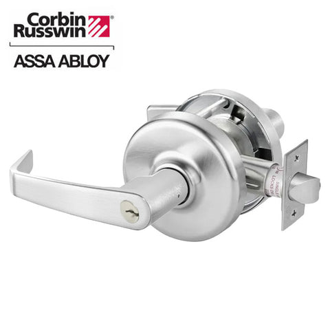 Corbin Russwin - CL3851 - 2-3/4” Standard Backset - H6 Keyway - New Port Lever - Satin Chrome - Entrance - Grade 2 Corbin Russwin - CL3851 - 2-3/4” Standard Backset - H6 Keyway - New Port Lever - Satin Chrome - Entrance - Grade 2