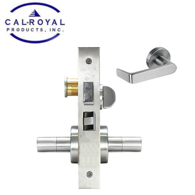 Cal-Royal - NM8456ss - Sectional Trim Corridor Mortise Lock - Right Handed Handling - US26D Satin Chrome Plated - Grade 1 Cal-Royal - NM8456ss - Sectional Trim Corridor Mortise Lock - Right Handed Handling - US26D Satin Chrome Plated - Grade 1