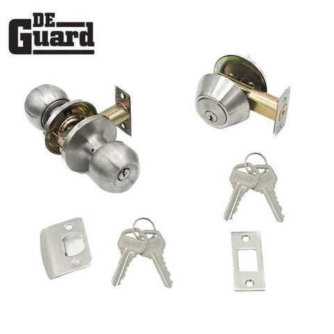 Premium Combo Lockset - Stainless Steel - Entrance - Grade 3 - KW1 - UHS Hardware Premium Combo Lockset - Stainless Steel - Entrance - Grade 3 - KW1 - UHS Hardware