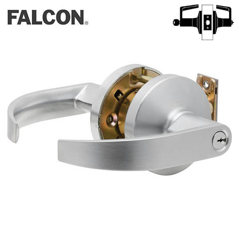 Falcon - K511PD - Cylindrical Leverset - Quantum Lever - Entry/Office - 2 3/4" Backset - Satin Chrome - Grade 2 Falcon - K511PD - Cylindrical Leverset - Quantum Lever - Entry/Office - 2 3/4" Backset - Satin Chrome - Grade 2