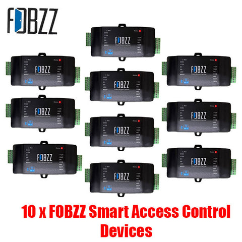 10 x FOBZZ - Smart Access Control System - Wi-Fi & Bluetooth ( Includes 10 User Licenses per Device ) 10 x FOBZZ - Smart Access Control System - Wi-Fi & Bluetooth ( Includes 10 User Licenses per Device )