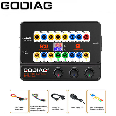 Godiag - GT100+ - OBD II Break Out Box ECU Connector Godiag - GT100+ - OBD II Break Out Box ECU Connector