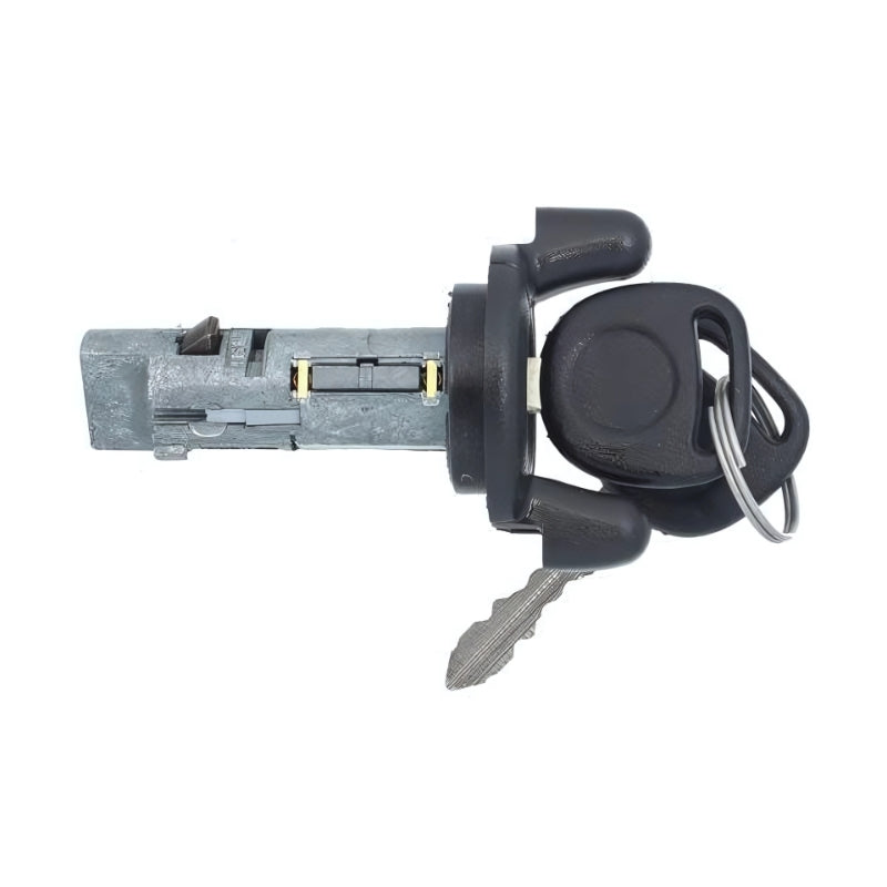Close-up view of STRATTEC 704600C GM ignition lock cylinder with included keys