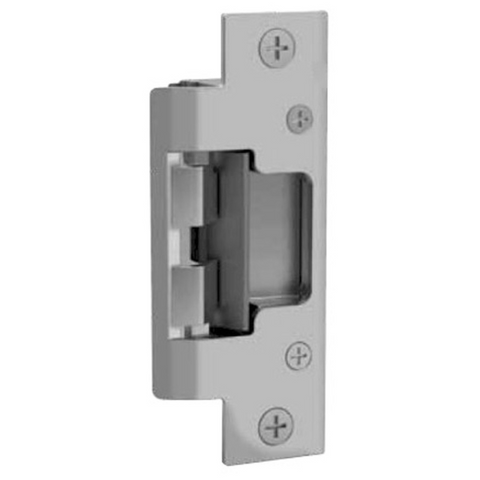 Diagram of the 801-630 Hes Faceplate dimensions (4-7/8" x 1-1/4") and features, highlighting its use with cylindrical locks and latchbolts up to 5/8" throw. Diagram of the 801-630 Hes Faceplate dimensions (4-7/8" x 1-1/4") and features, highlighting its use with cylindrical locks and latchbolts up to 5/8" throw.