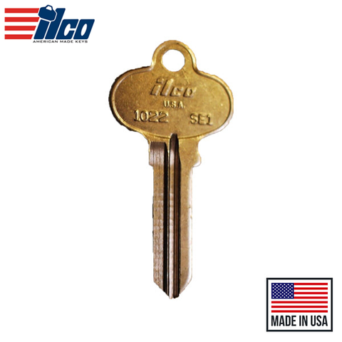 Ilco - 1022-SE1 SEGAL Key Blank - Brass Nickle Ilco - 1022-SE1 SEGAL Key Blank - Brass Nickle