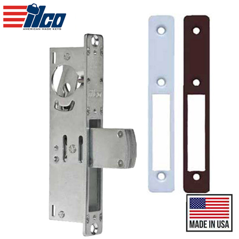 Ilco - 185 Deadbolt Mortise Lock Body - 31/32" Backset - No Handing - Flat Faceplate - Clear/Dark Bronze Ilco - 185 Deadbolt Mortise Lock Body - 31/32" Backset - No Handing - Flat Faceplate - Clear/Dark Bronze