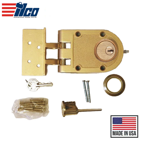 Ilco - 530-53-51 - Auxiliary Lock - Jimmyproof Double Cylinder Deadlock - 5 Pin - KW1 - KD - Bronze - Grade 1 Ilco - 530-53-51 - Auxiliary Lock - Jimmyproof Double Cylinder Deadlock - 5 Pin - KW1 - KD - Bronze - Grade 1