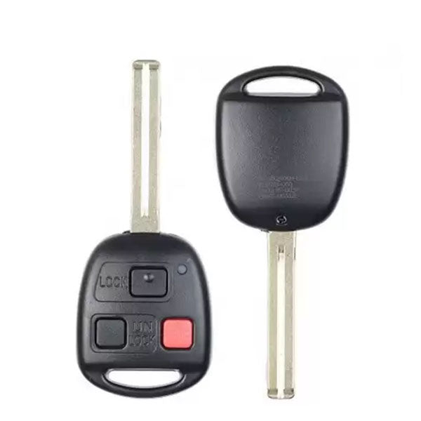 1998-2000 Lexus / 3-Button Remote Head Key Long Blade / PN: 89070-60080 / HYQ1512V (AFTERMARKET)