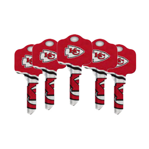 Ilco - NFL TeamKeys - Key Blank - Kansas City Chiefs - KW1 (5 Pack) Ilco - NFL TeamKeys - Key Blank - Kansas City Chiefs - KW1 (5 Pack)