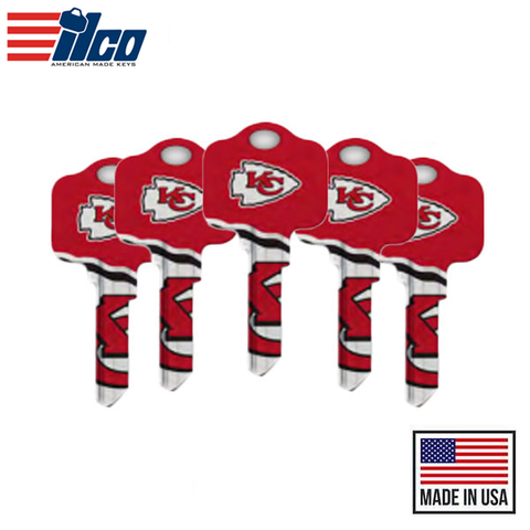 Ilco - NFL TeamKeys - Key Blank - Kansas City Chiefs - KW1 (5 Pack) Ilco - NFL TeamKeys - Key Blank - Kansas City Chiefs - KW1 (5 Pack)