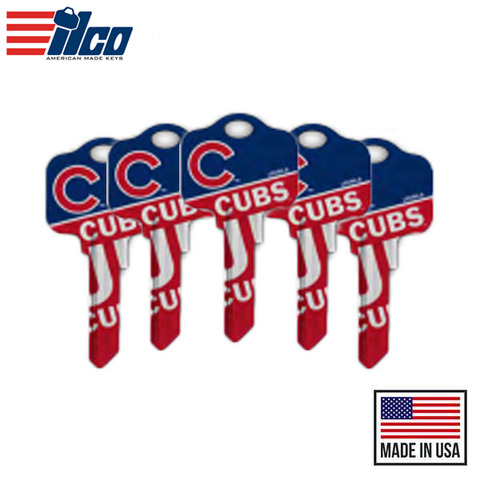 Ilco - MLB TeamKeys - Key Blank - Chicago Cubs - KW1 (5 Pack) Ilco - MLB TeamKeys - Key Blank - Chicago Cubs - KW1 (5 Pack)
